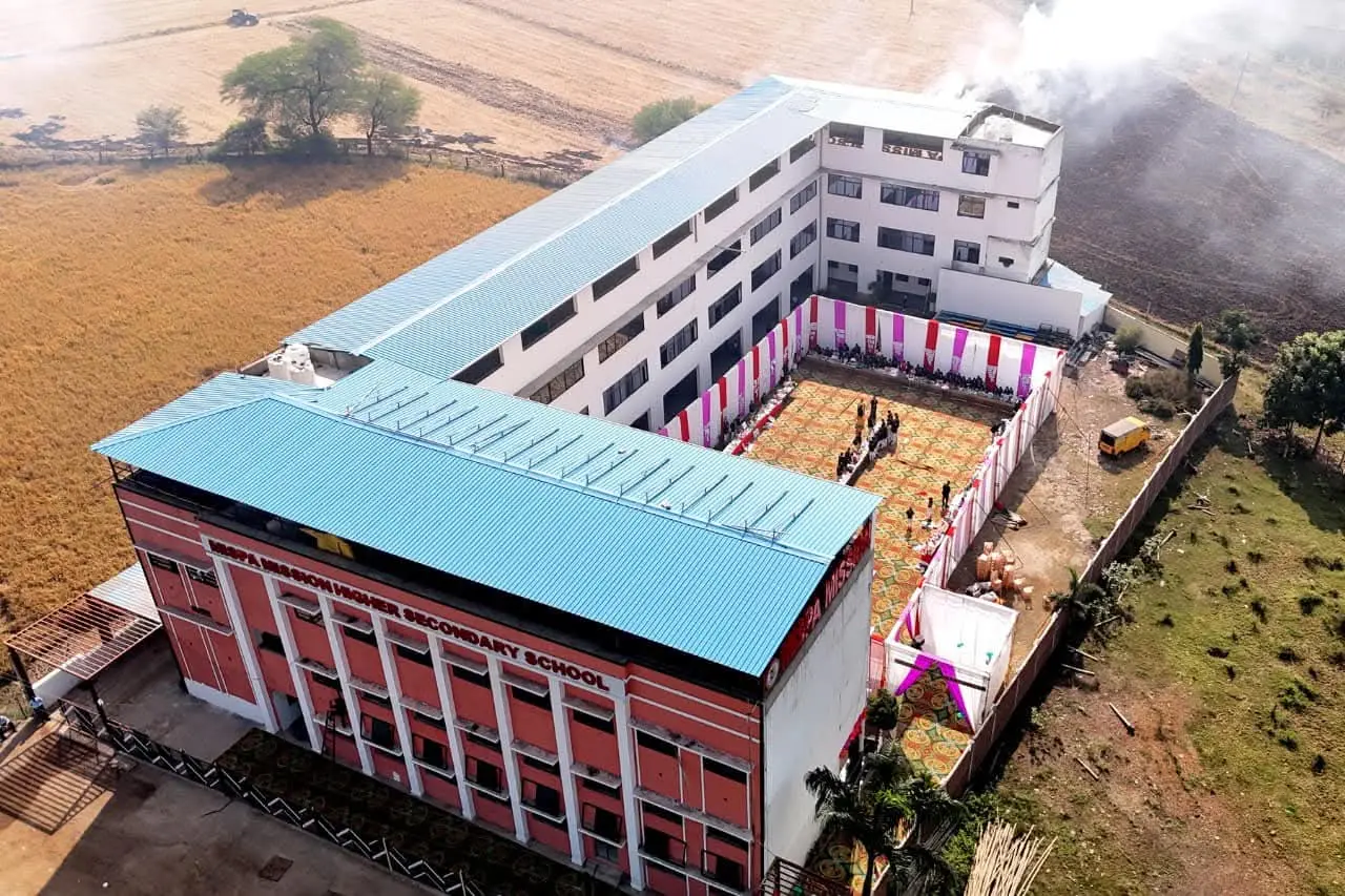 Aerial view of Mispa Mission School campus